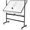 Costway 48''x36'' Mobile Magnetic Double-Sided Reversible Whiteboard Height Adjust